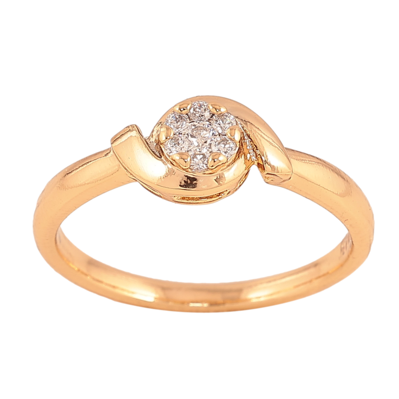 Каблучка Xuping колір Позолота 18K "Візерунок з кристалом" фото №1