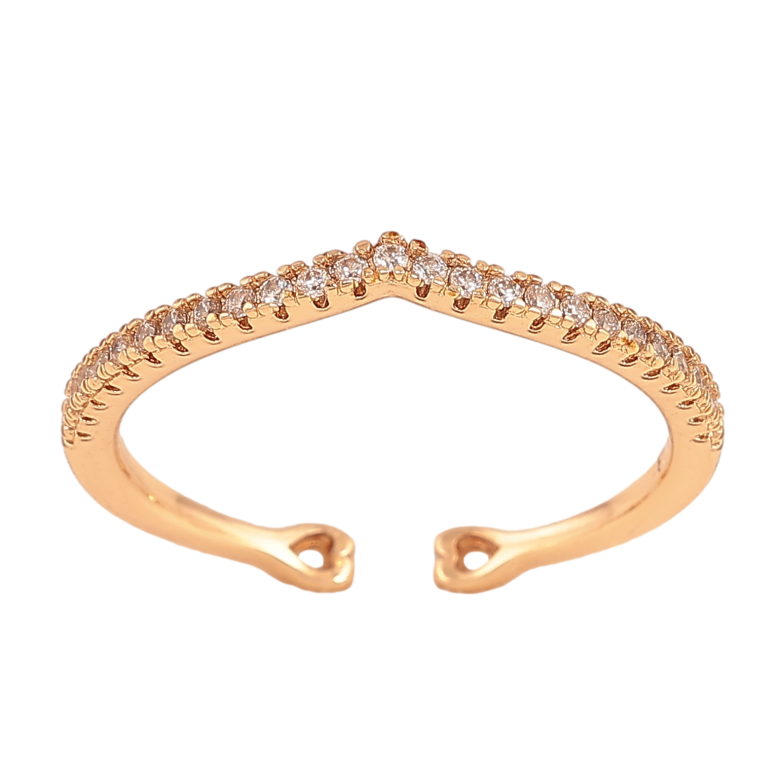 Кольцо Xuping цвет Позолота 18K "Дорожка кристаллов" фото №1