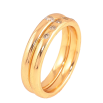 Кольцо Xuping цвет Позолота 18K "Двойное, Узор с кристаллами" шир. 3мм+3мм фото №2