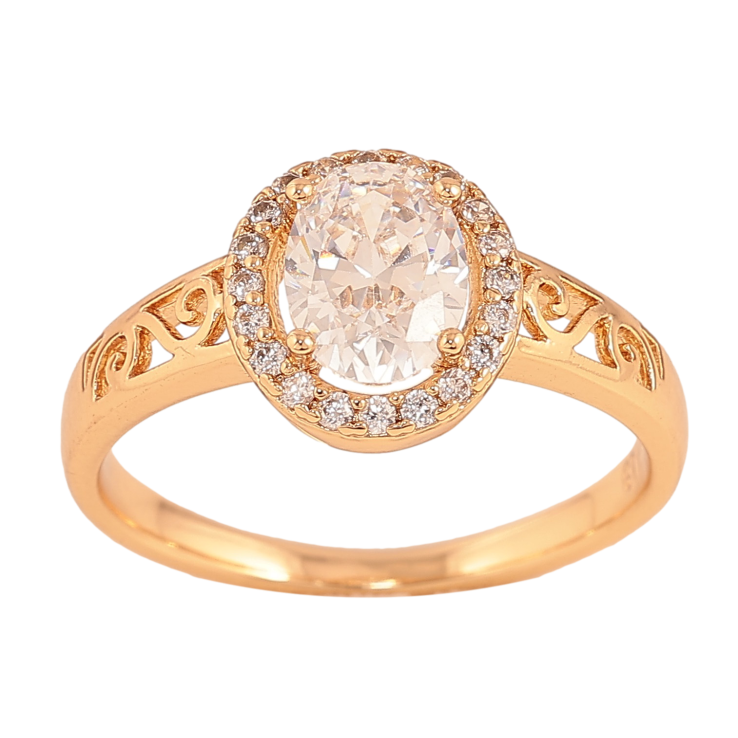 Кольцо Xuping цвет Позолота 18K "Узор с  кристаллами"  фото №19