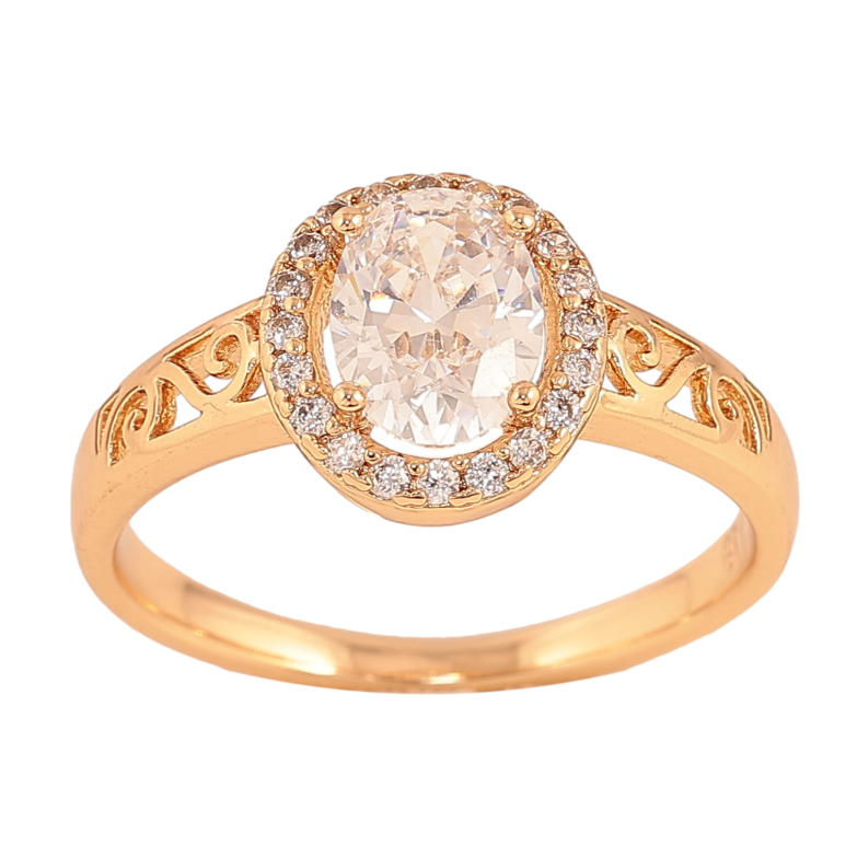 Кольцо Xuping цвет Позолота 18K "Узор с  кристаллами"  фото №1