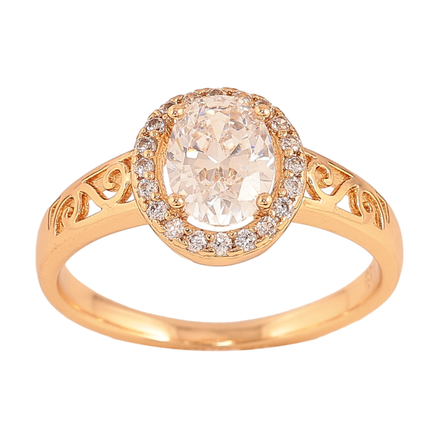 Кольцо Xuping цвет Позолота 18K "Узор с  кристаллами"  фото №1