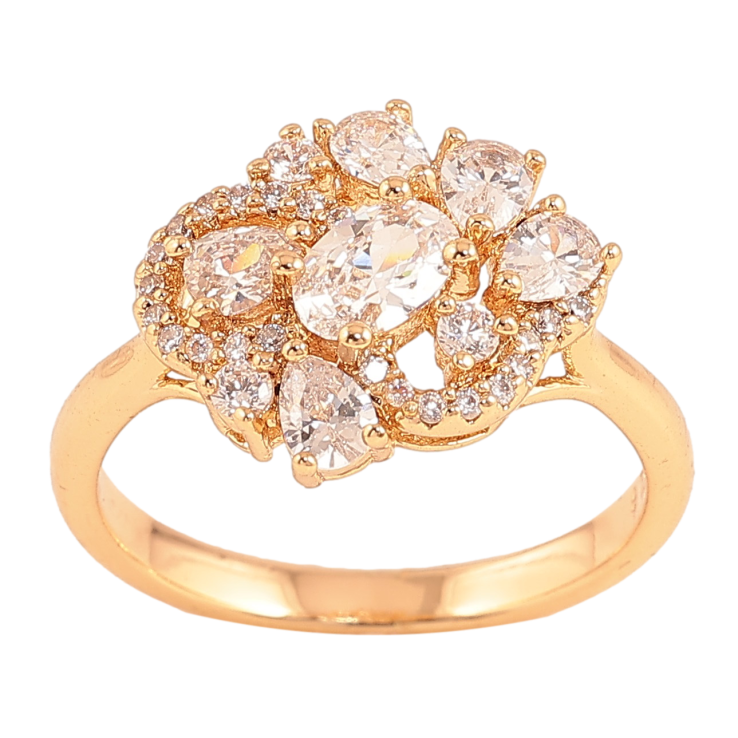 Кольцо Xuping цвет Позолота 18K "Узор с кристаллами"  фото №20