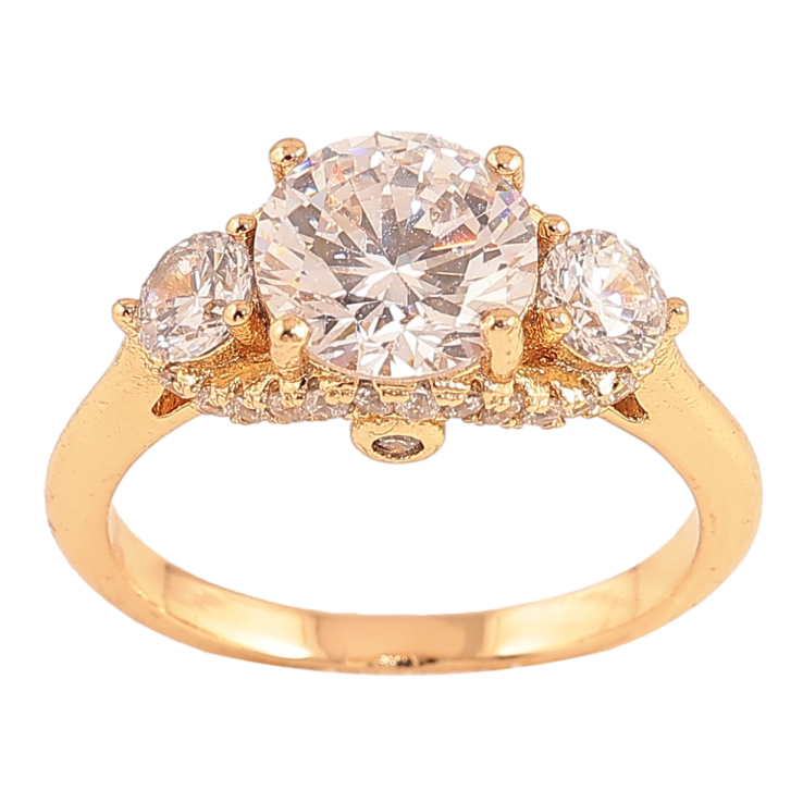 Кольцо Xuping цвет Позолота 18K "Узор с кристаллами" фото №11