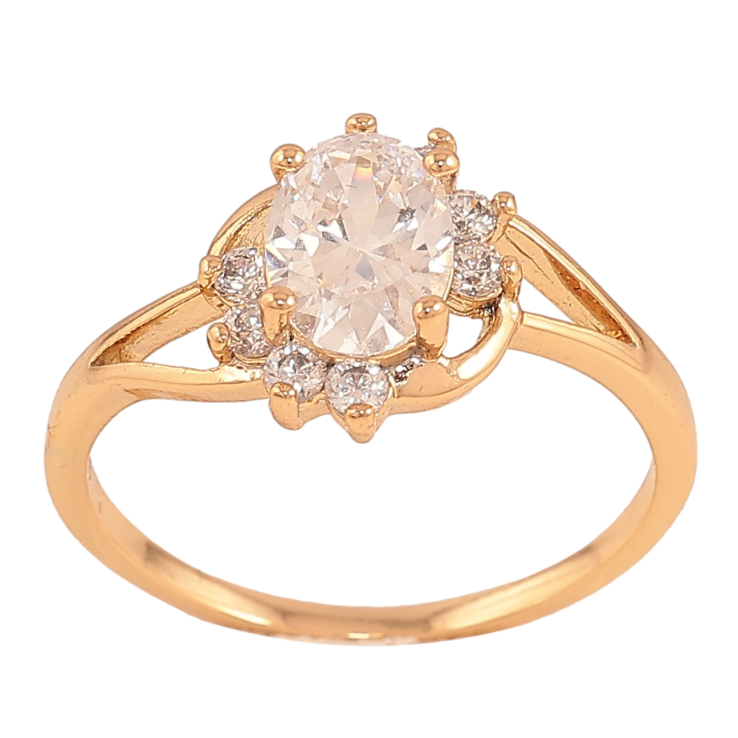 Каблучка Xuping колір Позолота 18K "Візерунок з кристалами" фото №6 Каблучка Xuping колір Позолота 18K "Візерунок з кристалами" фото №6