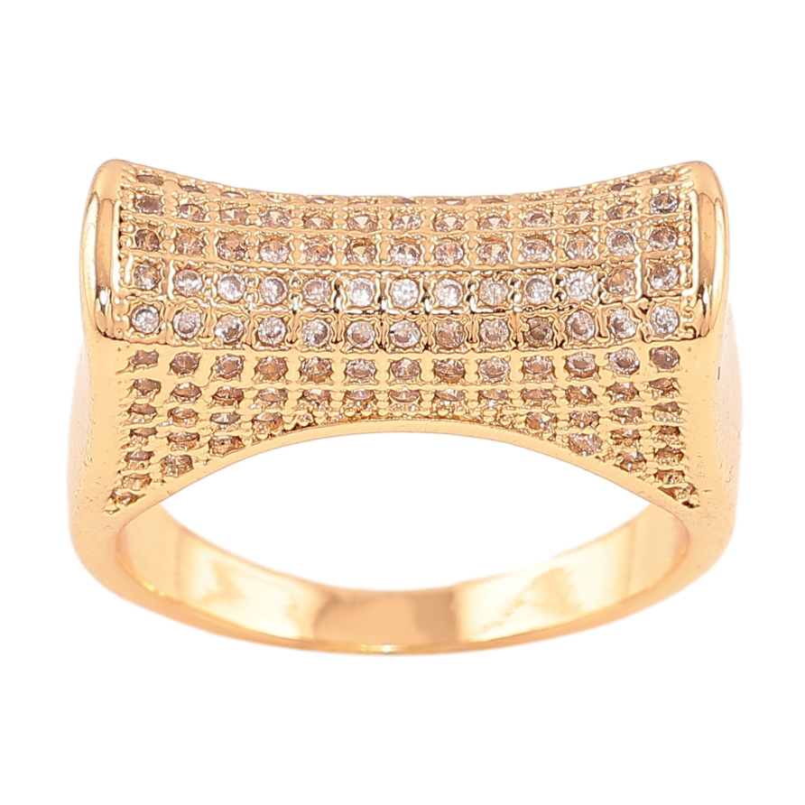 Кольцо Xuping цвет Позолота 18K "Узор с кристаллами" фото №1