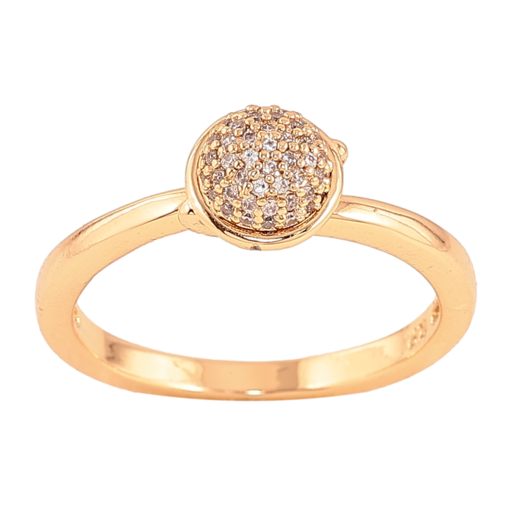 Каблучка Xuping колір Позолота 18K "Візерунок з кристалами"  фото №17