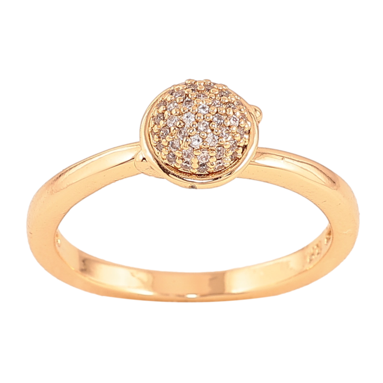 Каблучка Xuping колір Позолота 18K "Візерунок з кристалами"  фото №1