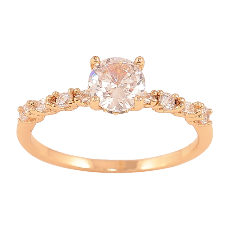 Каблучка Xuping колір Позолота 18K "Візерунок з кристалами" фото №21