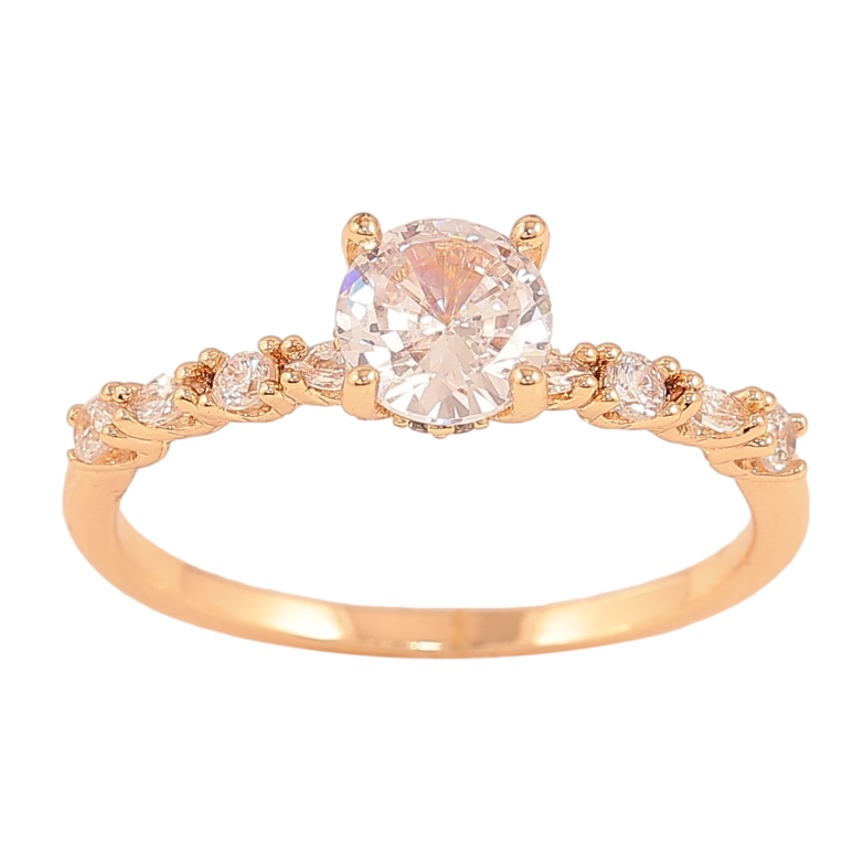 Каблучка Xuping колір Позолота 18K "Візерунок з кристалами" фото №6