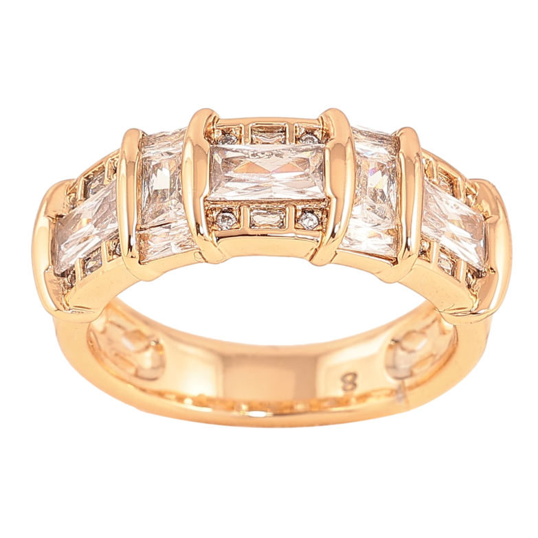 Кольцо Xuping цвет Позолота 18K "Узор с кристаллами" фото №1