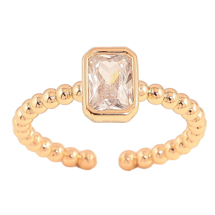 Каблучка Xuping колір Позолота 18K "Візерунок з кристалами" фото №15