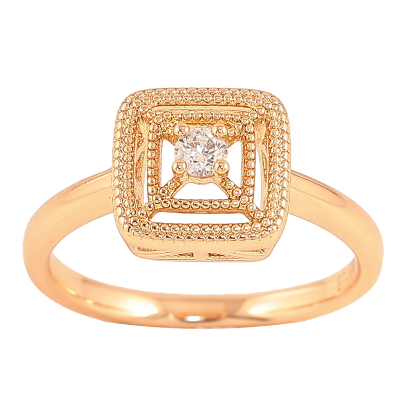 Каблучка Xuping колір Позолота 18K "Візерунок з кристалами" фото №2