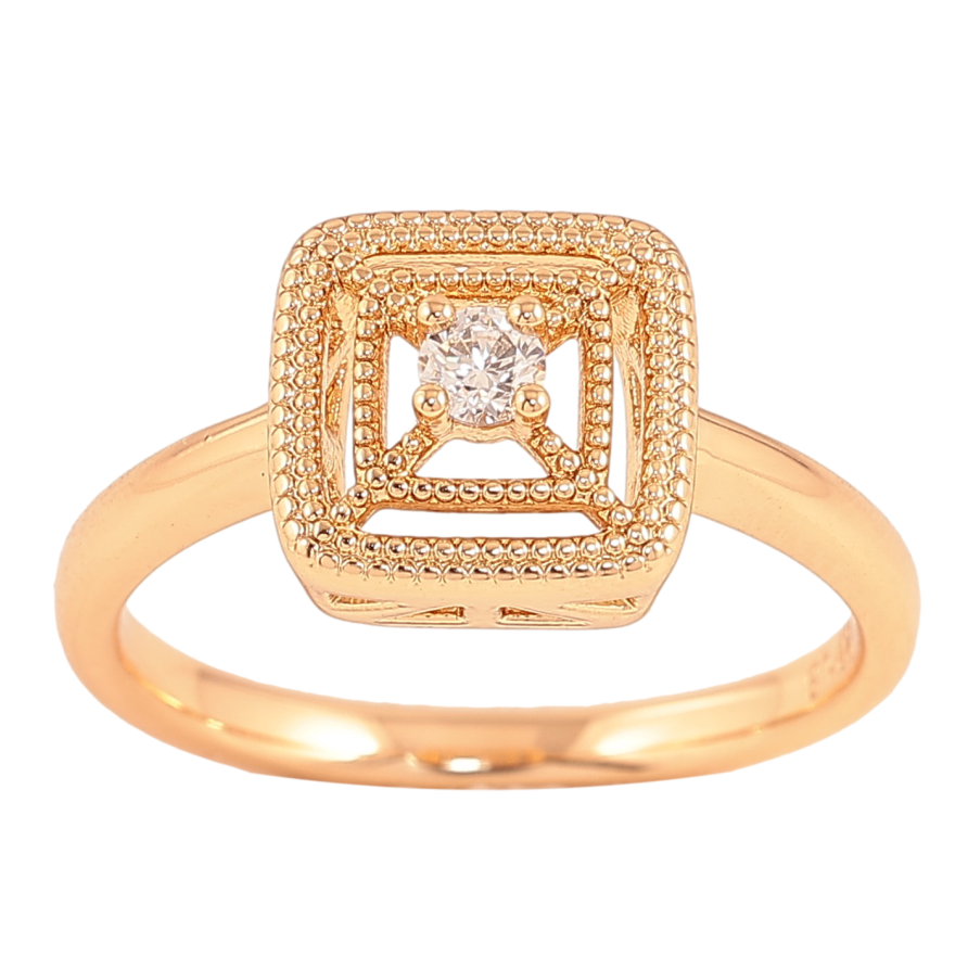 Каблучка Xuping колір Позолота 18K "Візерунок з кристалами" фото №1