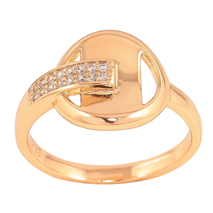 Каблучка Xuping колір Позолота 18K "Візерунок з кристалами" фото №20