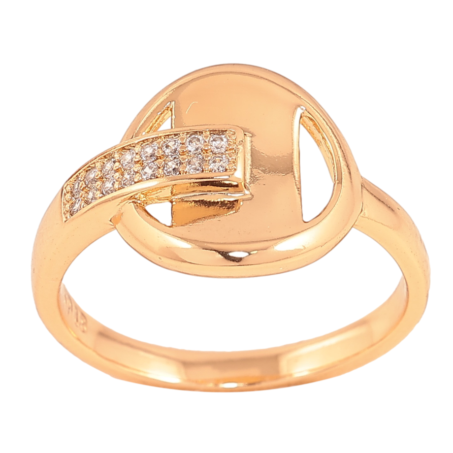 Каблучка Xuping колір Позолота 18K "Візерунок з кристалами" фото №1