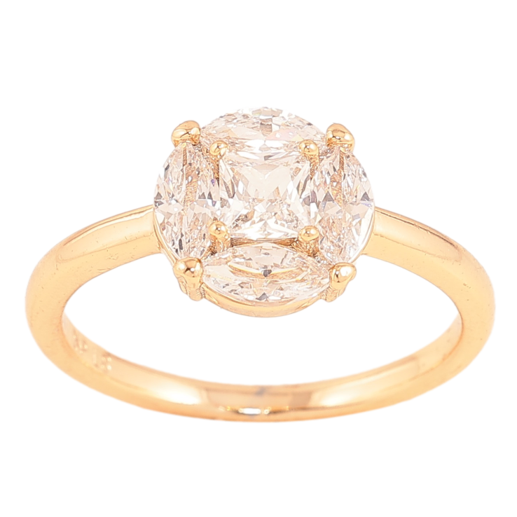 Кольцо Xuping цвет Позолота 18K "Узор с кристаллами" фото №24