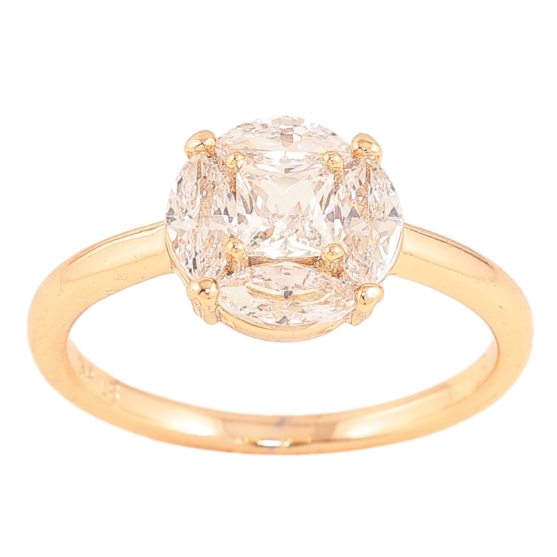 Кольцо Xuping цвет Позолота 18K "Узор с кристаллами" фото №1