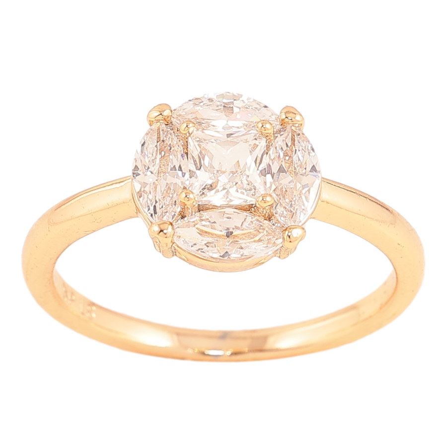 Кольцо Xuping цвет Позолота 18K "Узор с кристаллами" фото №1