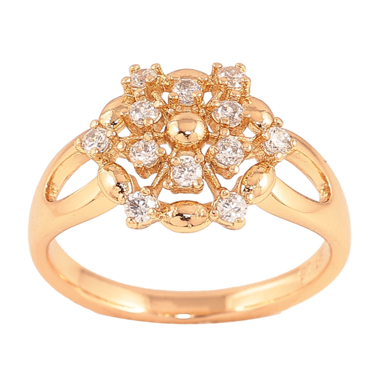 Кольцо Xuping цвет Позолота 18K "Узор с кристаллами" фото №22