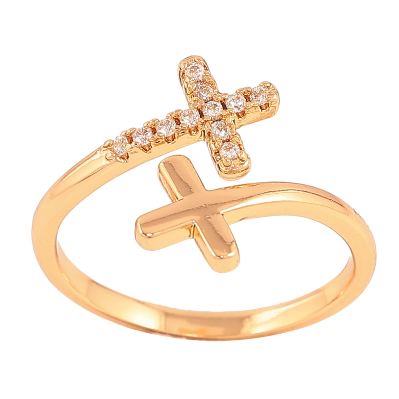 Кольцо Xuping цвет Позолота 18K "Крестики" фото №1