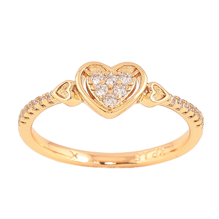 Каблучка Xuping колір Позолота 18K "Серце з кристалами" фото №22 Каблучка Xuping колір Позолота 18K "Серце з кристалами" фото №22