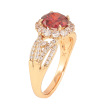 Каблучка Xuping колір Позолота 18K "Візерунок з червоним кристалом" фото №2