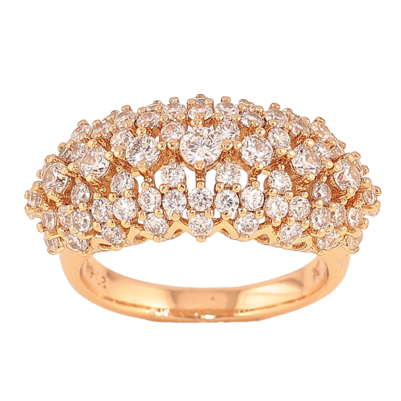 Каблучка Xuping колір Позолота 18K "Інкрустація кристалами" фото №2 Каблучка Xuping колір Позолота 18K "Інкрустація кристалами" фото №2