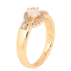 Каблучка Xuping колір Позолота 18K "Візерунок з кристалами" фото №2 Каблучка Xuping колір Позолота 18K "Візерунок з кристалами" фото №2