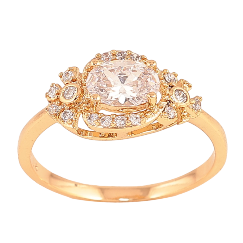 Кольцо Xuping цвет Позолота 18K "Узор с кристаллами" фото №1