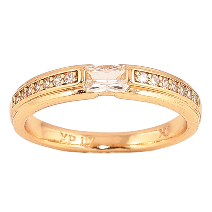 Каблучка Xuping колір Позолота 18K "Візерунок з кристалами" фото №9