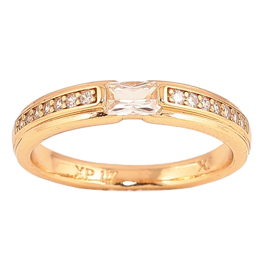 Каблучка Xuping колір Позолота 18K "Візерунок з кристалами" фото №1