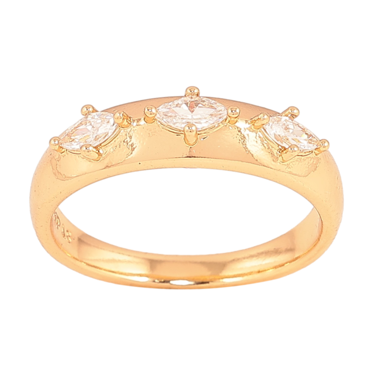 Каблучка Xuping колір Позолота 18K "Візерунок з кристалами" фото №6