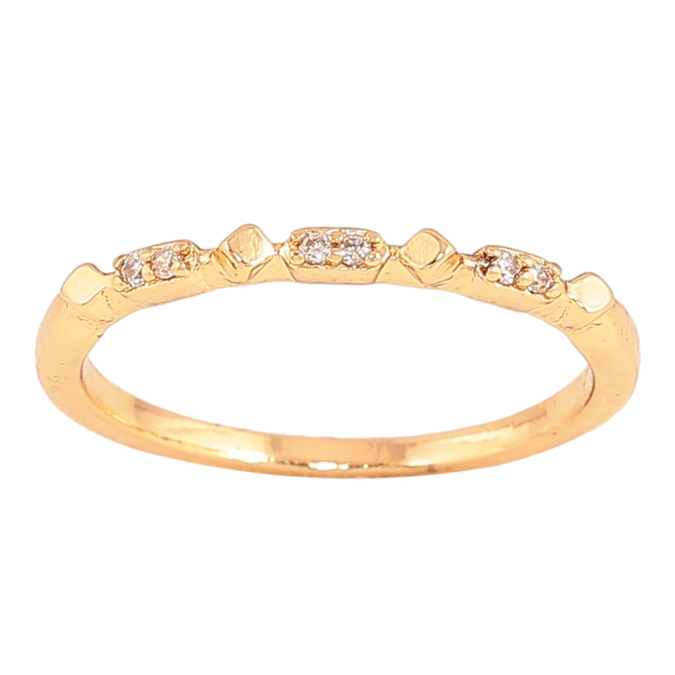 Каблучка Xuping колір Позолота 18K "Візерунок з кристалами" фото №2