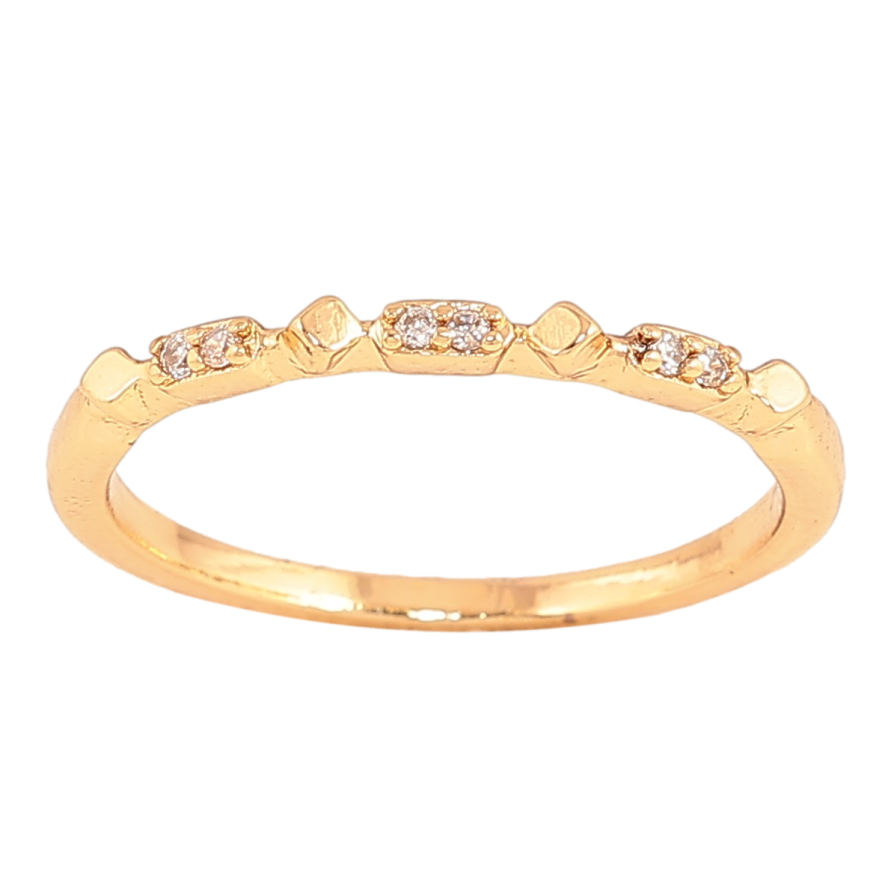 Каблучка Xuping колір Позолота 18K "Візерунок з кристалами" фото №1