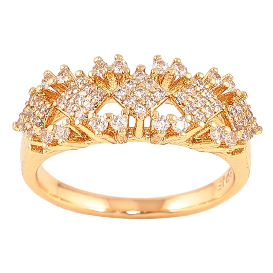 Кольцо Xuping цвет Позолота 18K "Узор с кристаллами" фото №1 Кольцо Xuping цвет Позолота 18K "Узор с кристаллами" фото №1