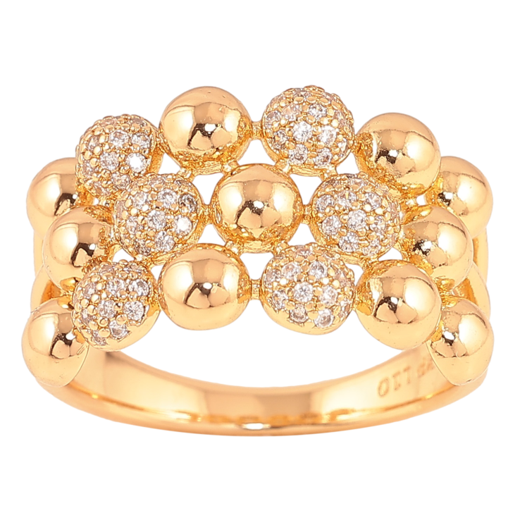 Кольцо Xuping цвет Позолота 18K "Узор с кристаллами" фото №10 Кольцо Xuping цвет Позолота 18K "Узор с кристаллами" фото №10