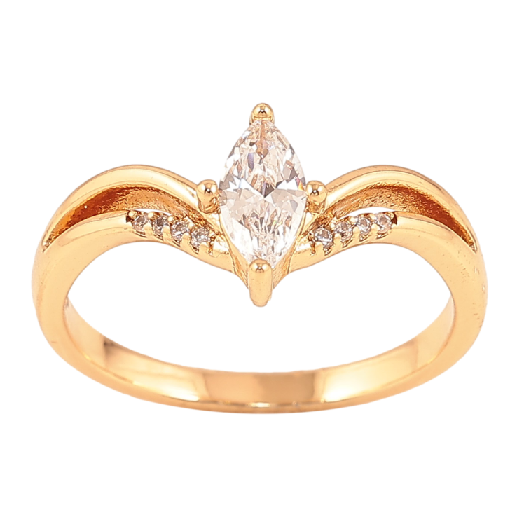 Кольцо Xuping цвет Позолота 18K "Узор с кристаллами"  фото №11