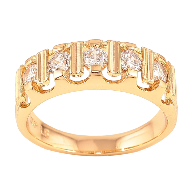 Кольцо Xuping цвет Позолота 18K "Узор с кристаллами"  фото №9