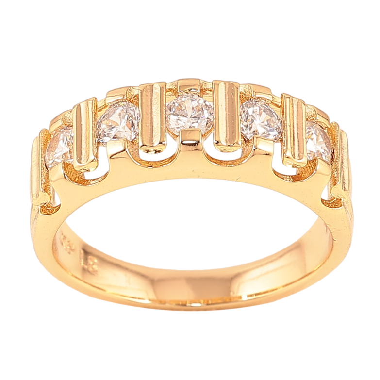 Каблучка Xuping колір Позолота 18K "Візерунок з кристалами" фото №1 Каблучка Xuping колір Позолота 18K "Візерунок з кристалами" фото №1