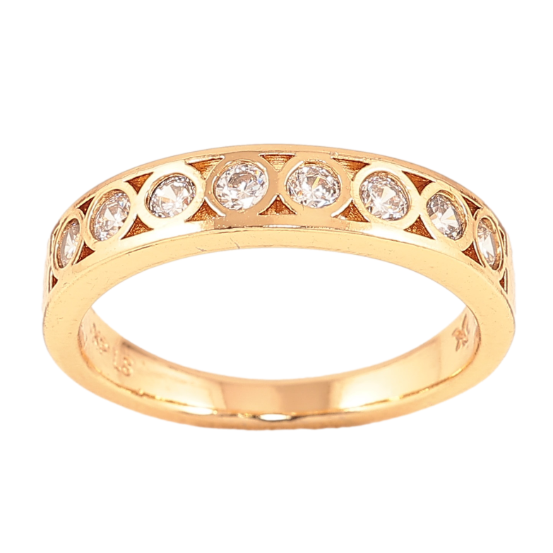 Каблучка Xuping колір Позолота 18K "Візерунок з кристалами" фото №1