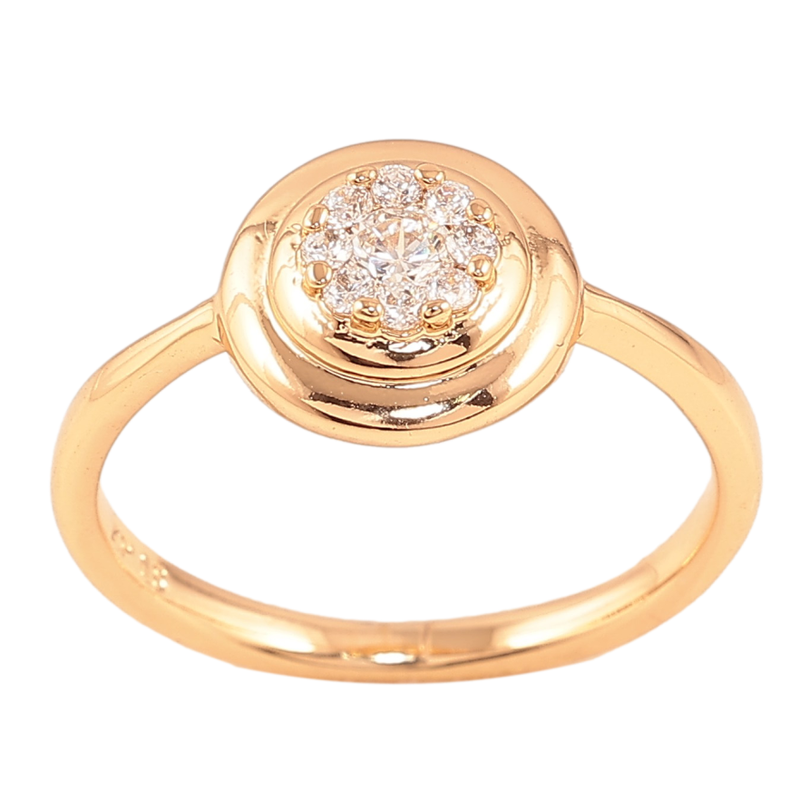 Каблучка Xuping колір Позолота 18K "Візерунок з кристалами" фото №1 Каблучка Xuping колір Позолота 18K "Візерунок з кристалами" фото №1