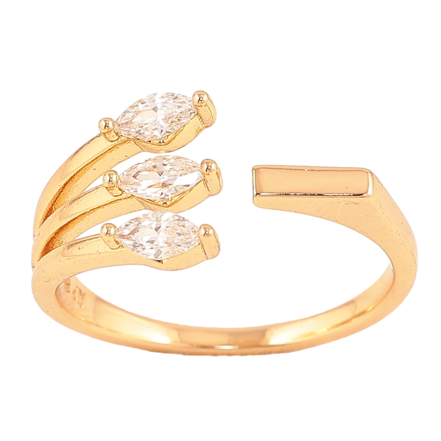Кольцо Xuping цвет Позолота 18K "Узор с кристаллами" фото №1 Кольцо Xuping цвет Позолота 18K "Узор с кристаллами" фото №1