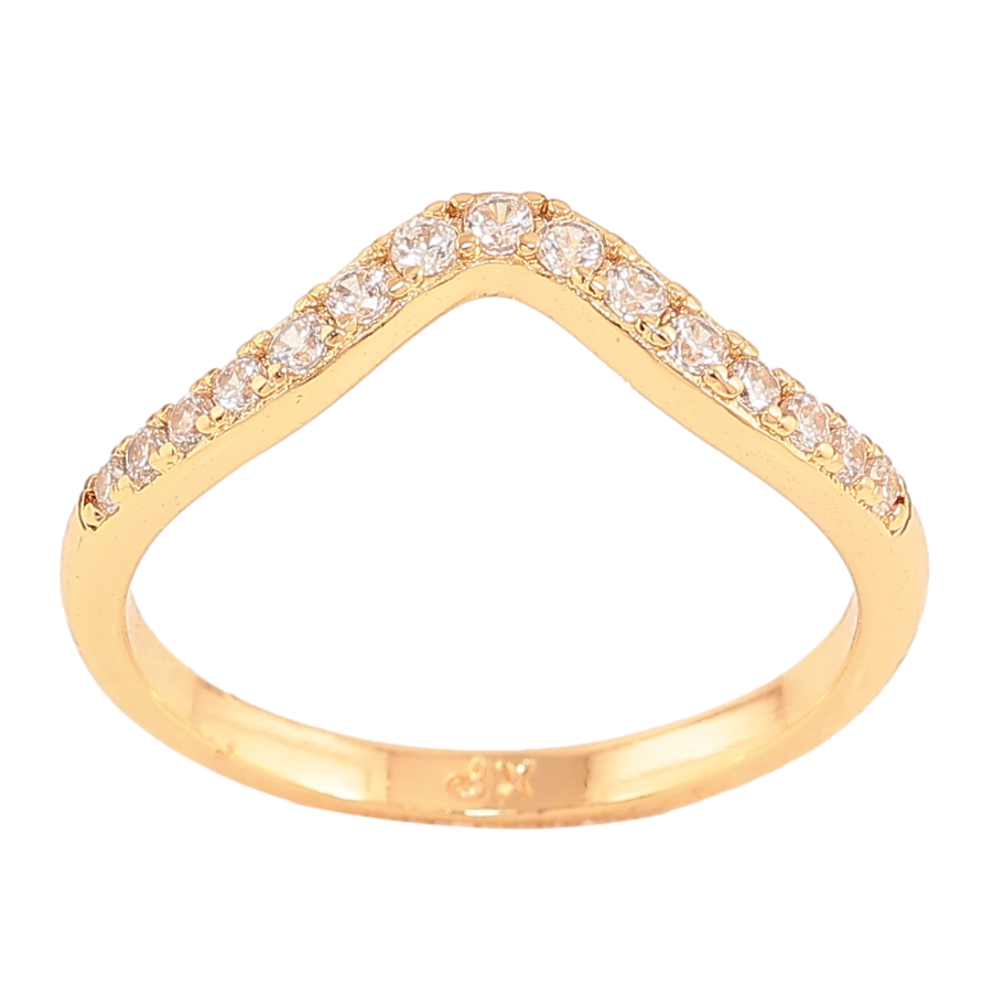 Кольцо Xuping цвет Позолота 18K "Узор с кристаллами" фото №1 Кольцо Xuping цвет Позолота 18K "Узор с кристаллами" фото №1