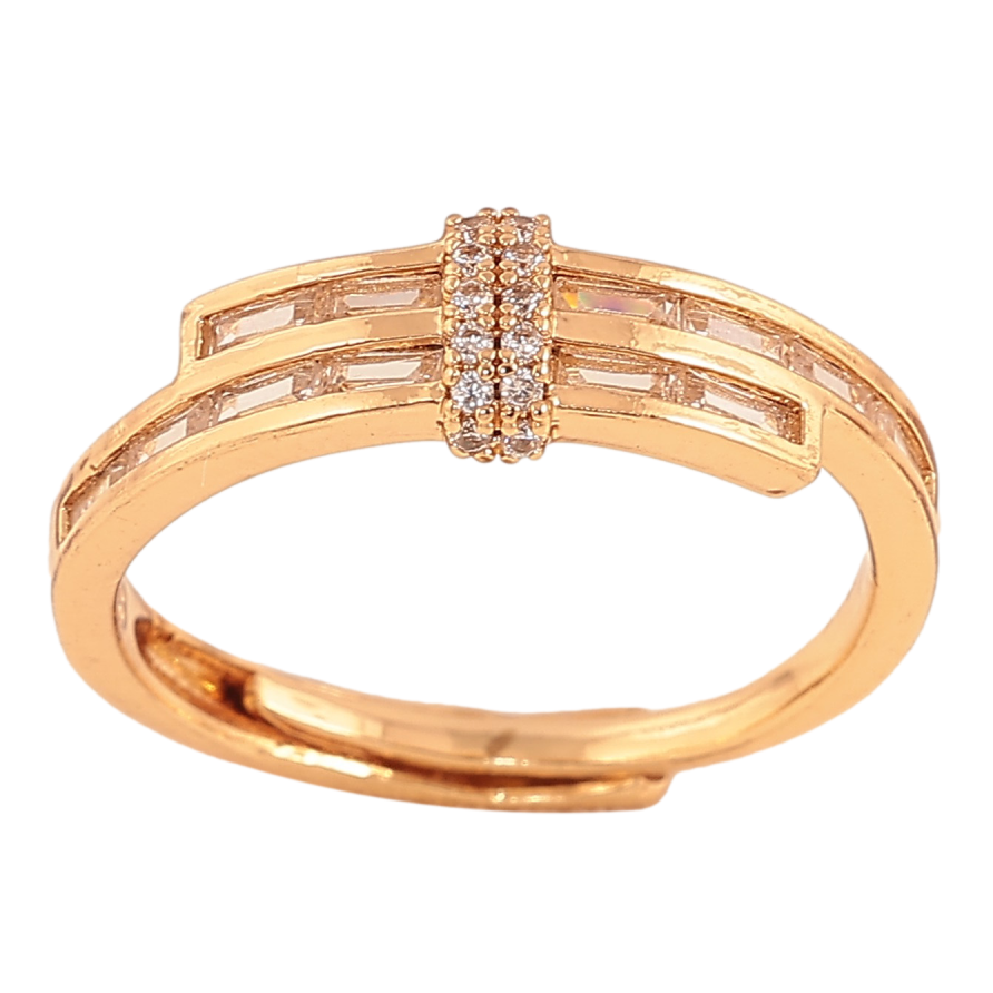 Кольцо Xuping цвет Позолота 18K "Узор с кристаллами" фото №1 Кольцо Xuping цвет Позолота 18K "Узор с кристаллами" фото №1