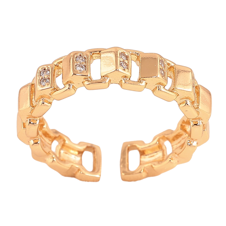 Кольцо Xuping цвет Позолота 18K "Узор с кристаллами" фото №19 Кольцо Xuping цвет Позолота 18K "Узор с кристаллами" фото №19
