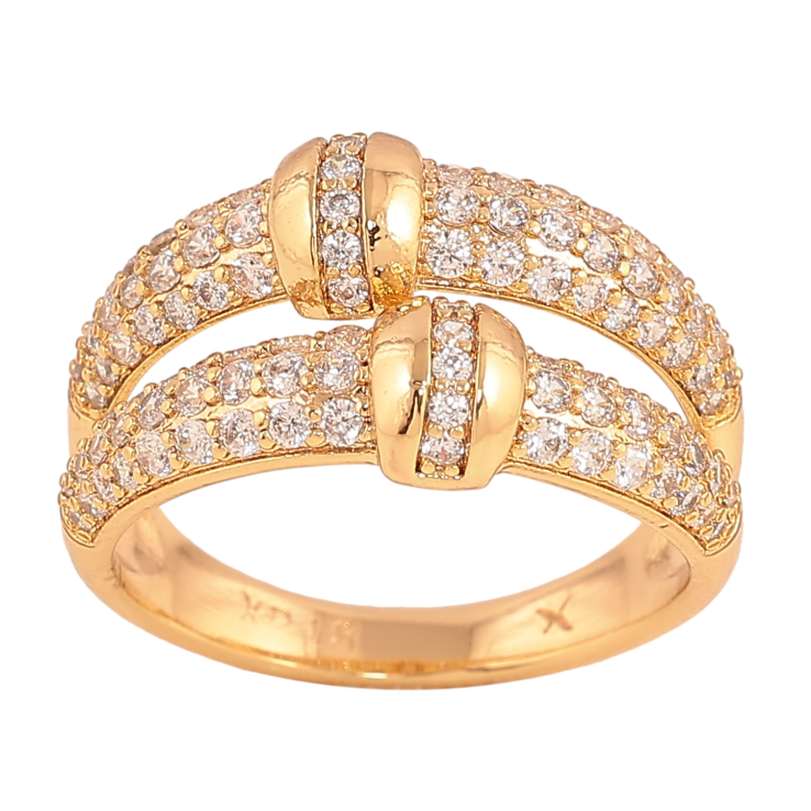 Кольцо Xuping цвет Позолота 18K "Узор с кристаллами" фото №18 Кольцо Xuping цвет Позолота 18K "Узор с кристаллами" фото №18