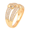 Кольцо Xuping цвет Позолота 18K "Узор с кристаллами" фото №2 Кольцо Xuping цвет Позолота 18K "Узор с кристаллами" фото №2