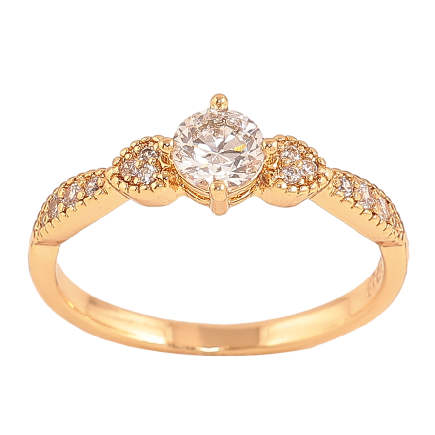 Кольцо Xuping цвет Позолота 18K "Узор с кристаллами" фото №1 Кольцо Xuping цвет Позолота 18K "Узор с кристаллами" фото №1