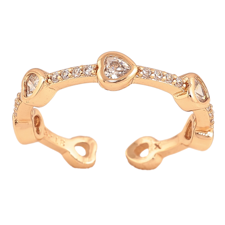 Кольцо Xuping цвет Позолота 18K "Узор с кристаллами" фото №6 Кольцо Xuping цвет Позолота 18K "Узор с кристаллами" фото №6